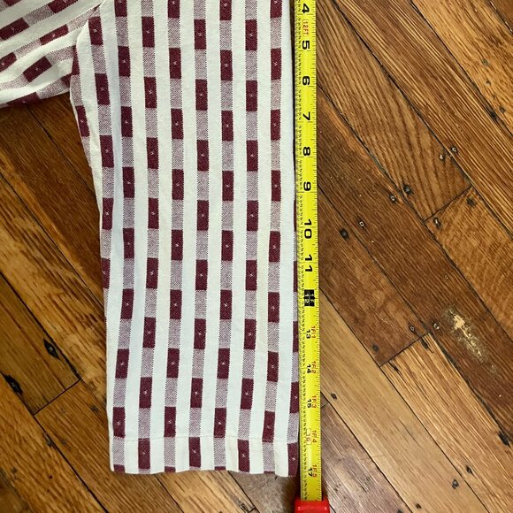 Ilana Kohn Rose Midi Dress Dobby Dot Sz. 2 (S) Red and White Geometric Print - Picture 15 of 16